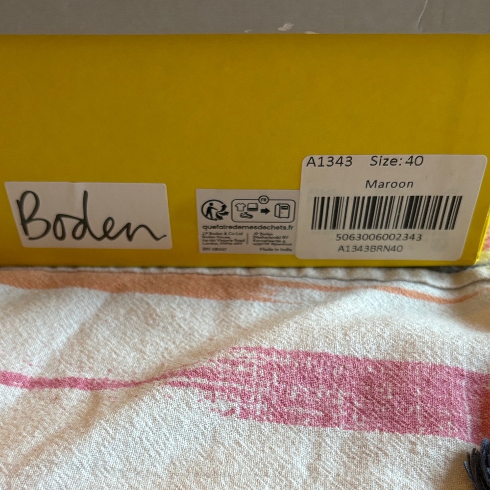 Boden Maroon Leather Heeled Boots - Picture 8 of 10
